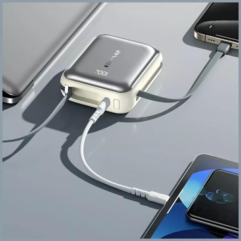 Powerbank portatile Awei C03 20000mAh con uscita 45W e cavo USB-A/USB-C integrato