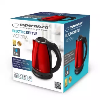 Bollitore ESPERANZA EKK113R 1,8 L 1800 W acciaio inox con spegnimento automatico e protezione contro il funzionamento a secco