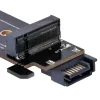 Silverstone SST-ECM28 scheda adattatore M.2/SATA, PCIe 4.0, 1x M-Key, 1x SATA