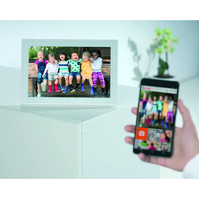 Denver PFF-1515W cornice digitale bianco 39,6 cm (15,6 pollici) touchscreen Wi-Fi