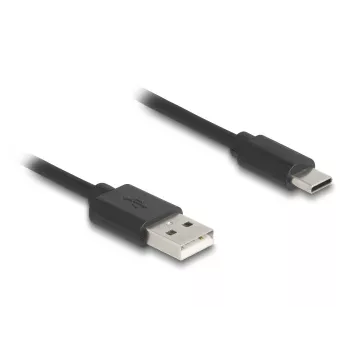 Cavo USB DeLOCK USB 2.0 0,75 m USB A USB C nero 90368