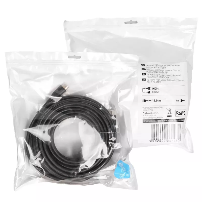 Cavo HDMI v2.0 10m dorato