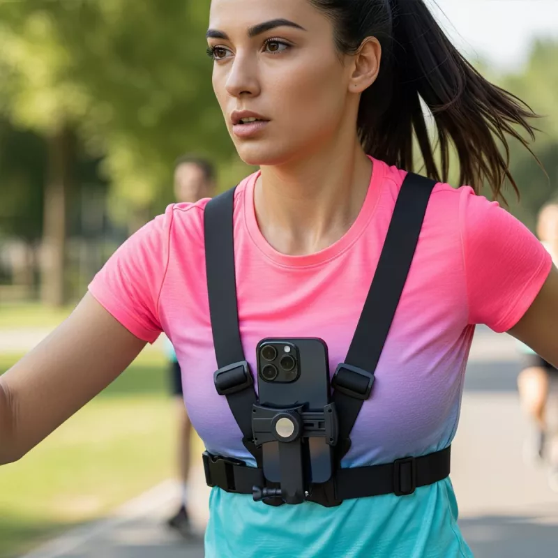 Supporto per smartphone da petto MACLEAN MC-294 regolabile leggero per uso a mani libere