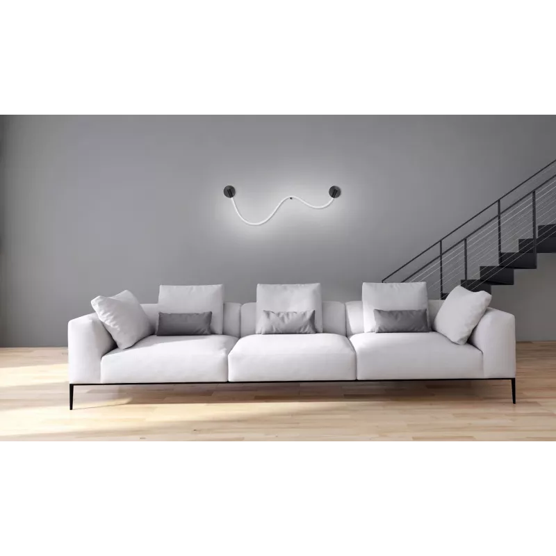 Applique LED ActiveJet AJE-CAMELIA NW — 2400 lm, 4000 K, 16 W, nero, 1580×120×65 mm, IP20