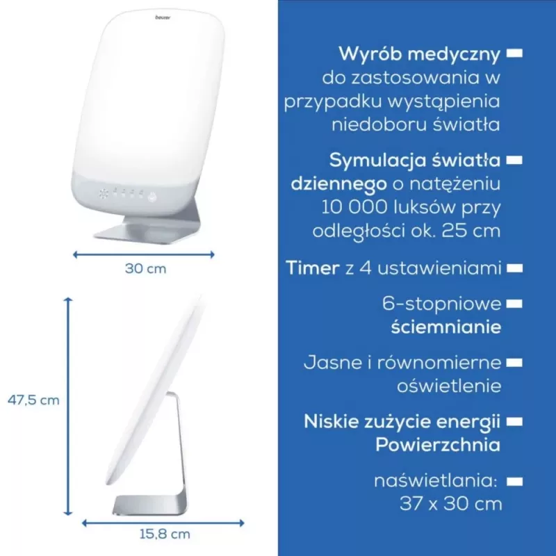 Lampada per fototerapia Beurer TL95 (modello 60844) LED 10.000 lux