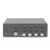 Switch KVM DIGITUS, 4 porte, doppio display, 4K, DisplayPort®
