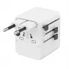 Alimentatore da viaggio GEMBIRD TPA-1A2C20-01-W — 20 W, USB-A (18 W) + 2× USB-C (20 W), spina tipo E, bianco