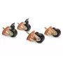 Ruote con castori Digitus DN-19 CASTOR-OR nero bronzo 250 kg