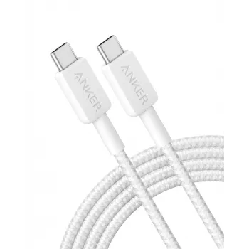 Cavo USB-C a USB-C Anker 322 — 1,8 m, bianco