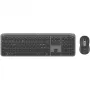 Logitech Signature Slim Combo MK950 - Set tastiera e mouse - 100% - full-size - wireless - Bluetooth 5.1 LE - QWERTY - spagnolo - grafite (920-012486)