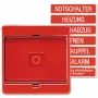 JUNG 561 GL RT - rosso - termoplastica - 71 mm - 71 mm - 1 pz.