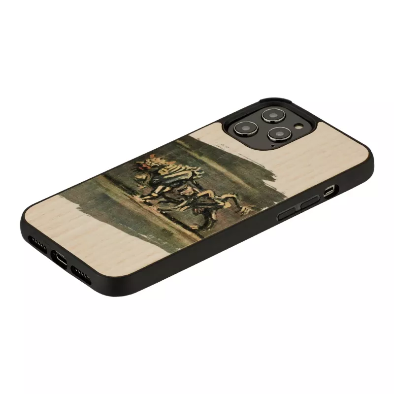 Custodia per cellulare Man and Wood per iPhone 12 / 12 Pro — motivo toro bianco