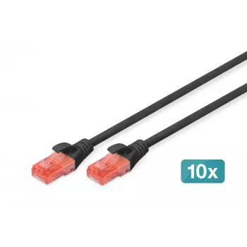 Cavo di rete Digitus CAT 6 U/UTP 0,5m RJ-45 nero
