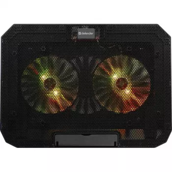Base di raffreddamento per notebook DEFENDER NS-510 con 2 ventole, 2 porte USB e illuminazione RGB