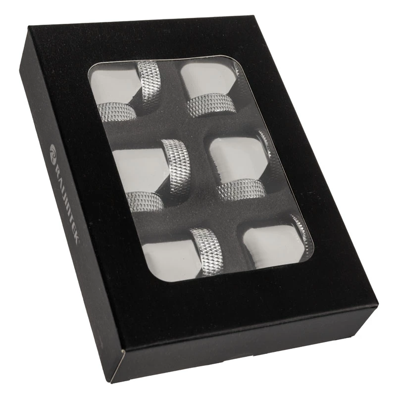 Raijintek Pelias D160906 adattatore da 16 mm a 90° (6 pz.), argento