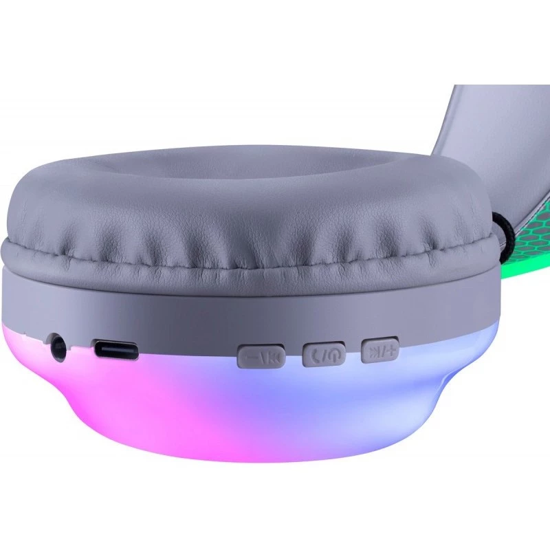 Defender FreeMotion B651 63651 cuffie wireless on-ear, Bluetooth 5.3, retroilluminazione RGB, 20–20000 Hz, 105 dB, USB-C, AUX, bianche