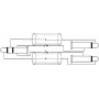 Cavo adattatore Omnitronic 3,5 mm a 2×6,3 mm, 6 m, nero