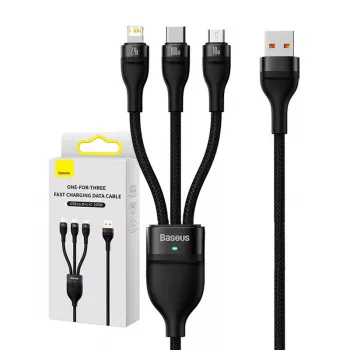 Cavo USB Baseus SUP0003351 1,2 m USB A USB C/Micro USB-A/Lightning nero