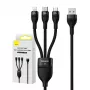 Cavo USB Baseus SUP0003351 1,2 m USB A USB C/Micro USB-A/Lightning nero