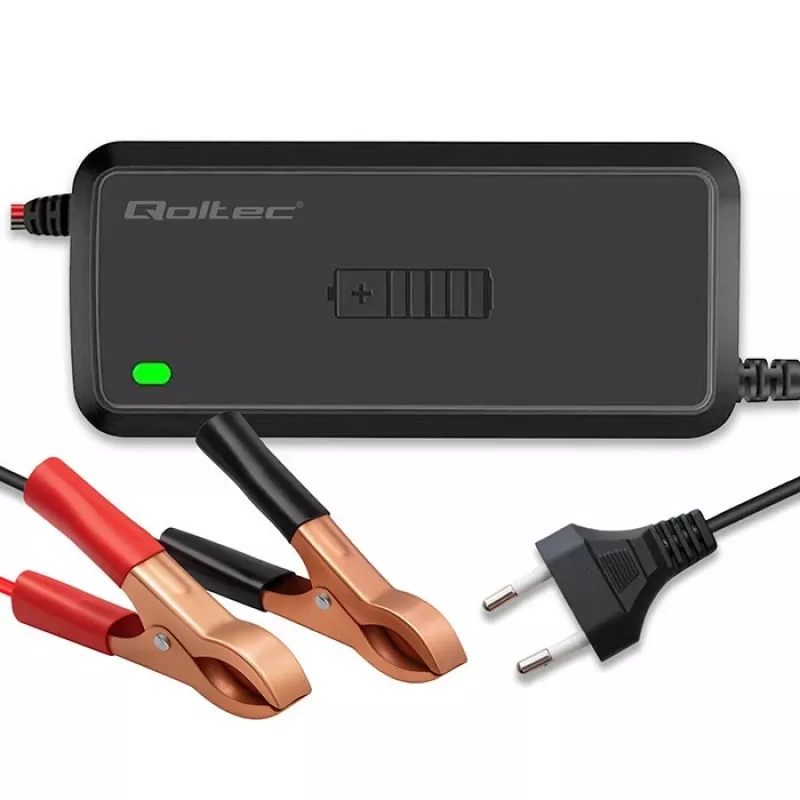 Caricabatterie QOLTEC 12V 5A raddrizzatore per batterie AGM/GEL