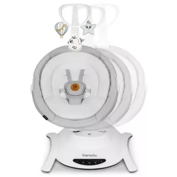 Culla / culla a dondolo Lionelo Bella Set grigio cemento – lettino per neonati con funzione dondolo