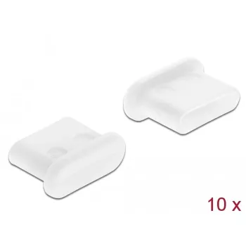 Tappo antipolvere per connettore femmina USB Type-C DeLOCK 64095 10 pezzi bianco