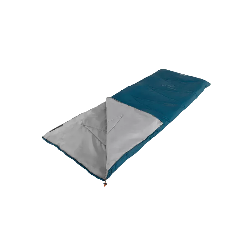 Easy Camp Starling Square sacco a pelo, 10 °C, blu, cerniera a L unidirezionale
