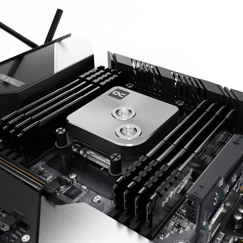 Alphacool Core 1 13444 waterblock per CPU, LGA1700/LGA1851/AM4/AM5, argento