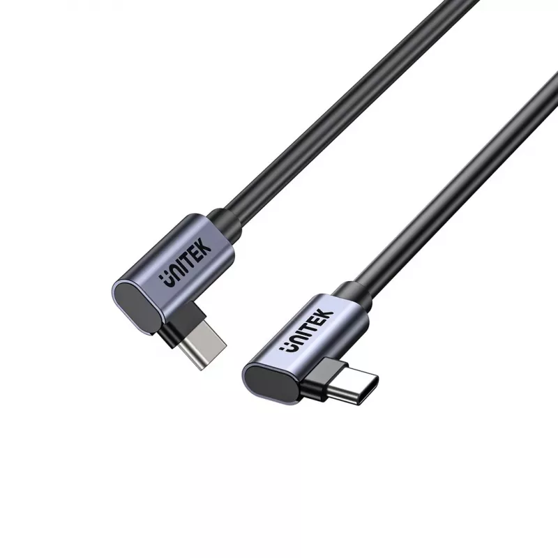 Cavo USB-C Unitek C14147ABK01 90°–90° PD 100W 0,5 m, angolare-angolare, nero