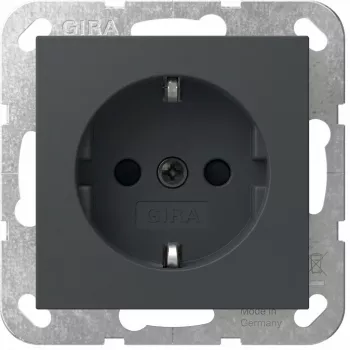 Presa Schuko Gira System 55, modello 445328, versione antracite