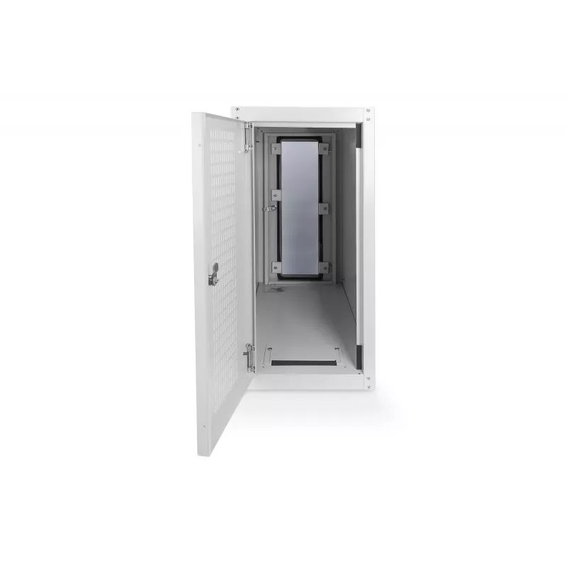 Digitus Case per computer con porta in vetro, su rotelle, con serratura, con feritoie di ventilazione
