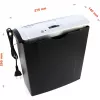 Distruggidocumenti PEACH PS400-02, taglio a strisce, larghezza di lavoro 22 cm, taglio 7 mm, nero/argento