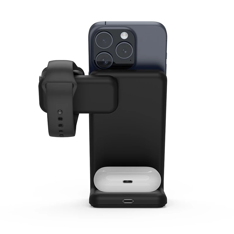 Caricabatterie da interno Crong CRG-MSPS-BLK smartwatch nero Lightning USB wireless