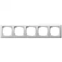 Gira Standard 55 021503 Telaio a 5 posti, bianco puro lucido