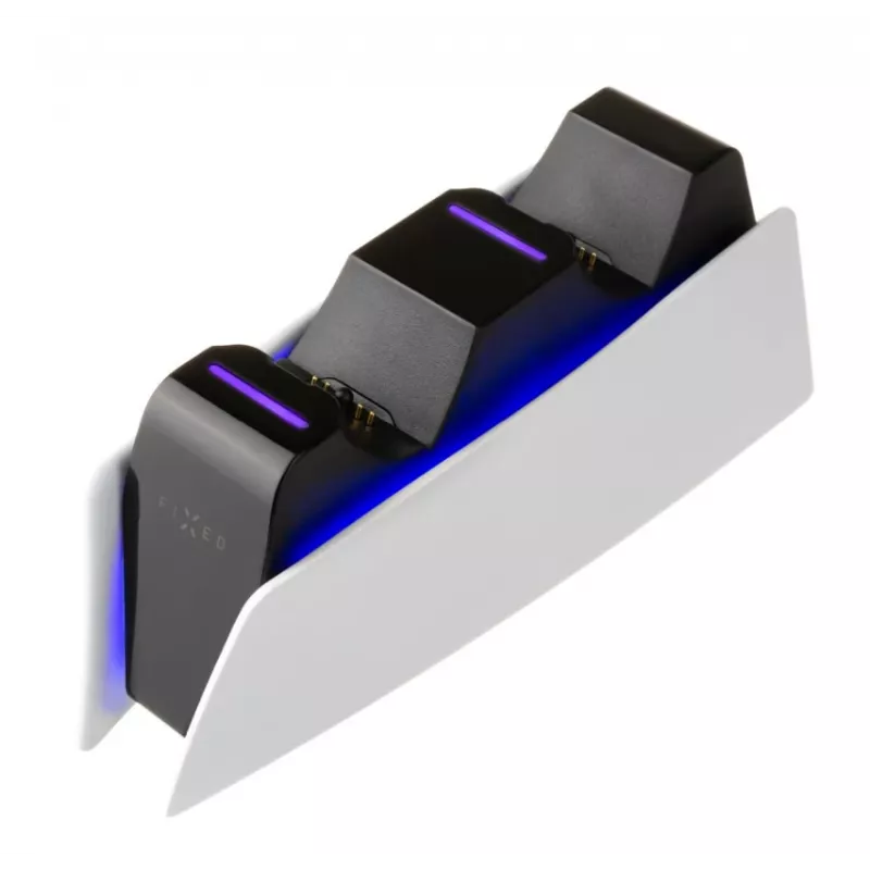 Base di ricarica FIXED FIXPS5-DCC-BW per PlayStation 5 con filo nero bianco
