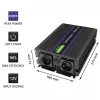Inverter QOLTEC Monolith 3000 MS Wave, 12V→230V, 1500/3000W, con USB