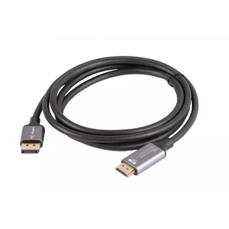 Lanberg CA-DPHD-20CU-0018-BK adattatore cavo video 1,8 m DisplayPort HDMI Type-A (standard) nero, argento