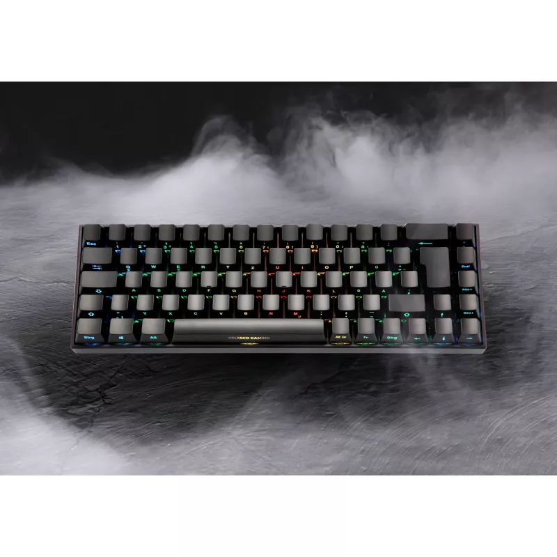 Deltaco GAM-100-DE - 65% - USB + Bluetooth - switch meccanico - QWERTZ - LED RGB - nero