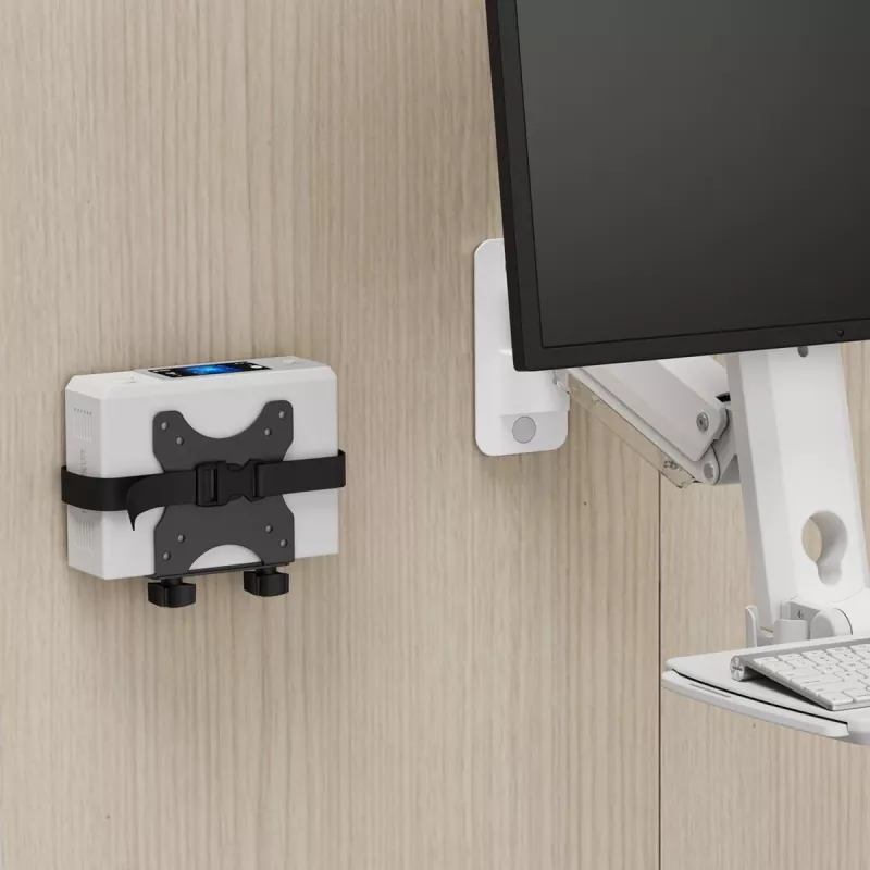 Supporto per mini computer MACLEAN MC-115B — supporto compatto regolabile in altezza per piccoli case PC