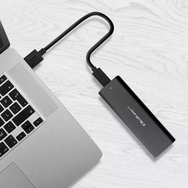Qoltec 50312 contenitore per SSD M.2 NVMe, USB Type-C, nero