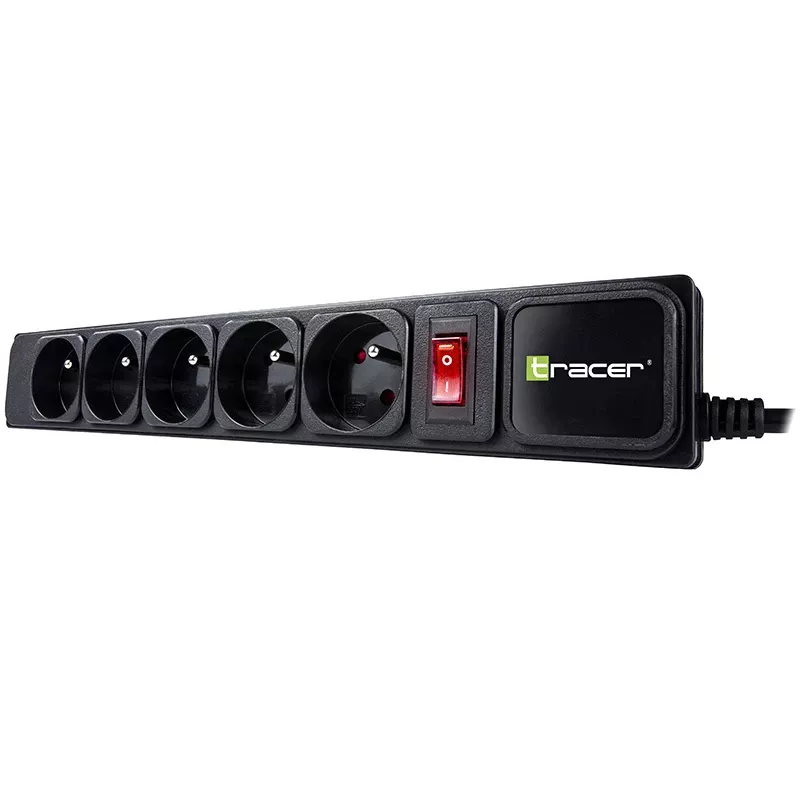 Tracer PowerGear nero 5 prese AC 1,5 m 2300 W