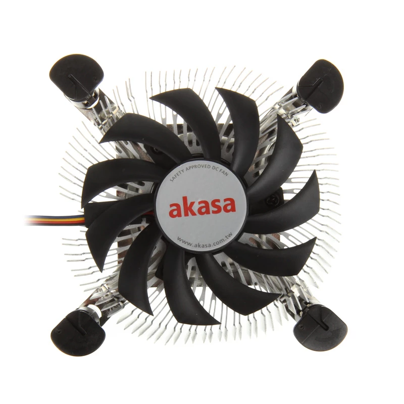 Dissipatore per CPU low profile Akasa AK-CC7122BP01, LGA775/LGA1156/LGA1155, alluminio, 75 mm