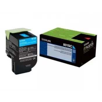 Toner Lexmark 802SC 2000 pagine ciano