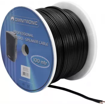Cavo per altoparlante Omnitronic 30300511, 2x2,5 mm², 100 m, nero