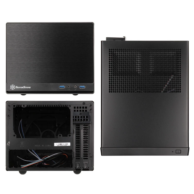 SilverStone SUGO 13 - Desktop - Mini-DTX - senza alimentatore (AT / PS/2) - nero - USB/Audio (SST-SG13B-Q)