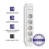 Prolunga elettrica Qoltec 50276 1,8 m 5 prese AC per interni bianco