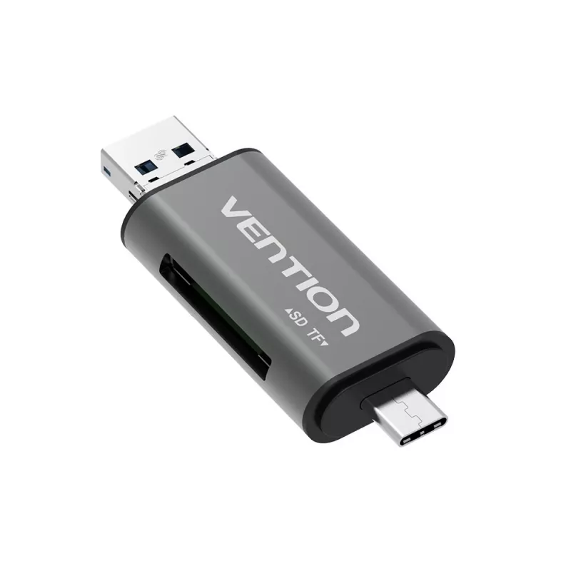 Vention lettore di schede multifunzione USB3.0 grigio metallo Type