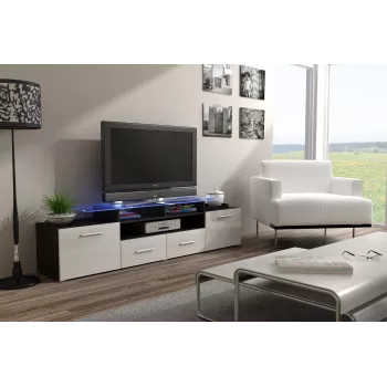 Mobile TV Cama EVORA 200 wenge/bianco lucido