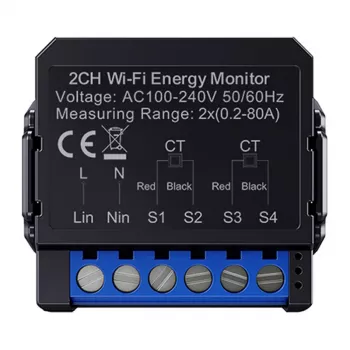 Contatore di energia bidirezionale smart Avatto WPM16-2 – connettività WiFi, monitoraggio dei consumi e della produzione