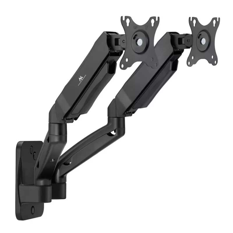 Maclean supporto a parete per due monitor, 17-32'', max 9 kg, molla meccanica, MC-988